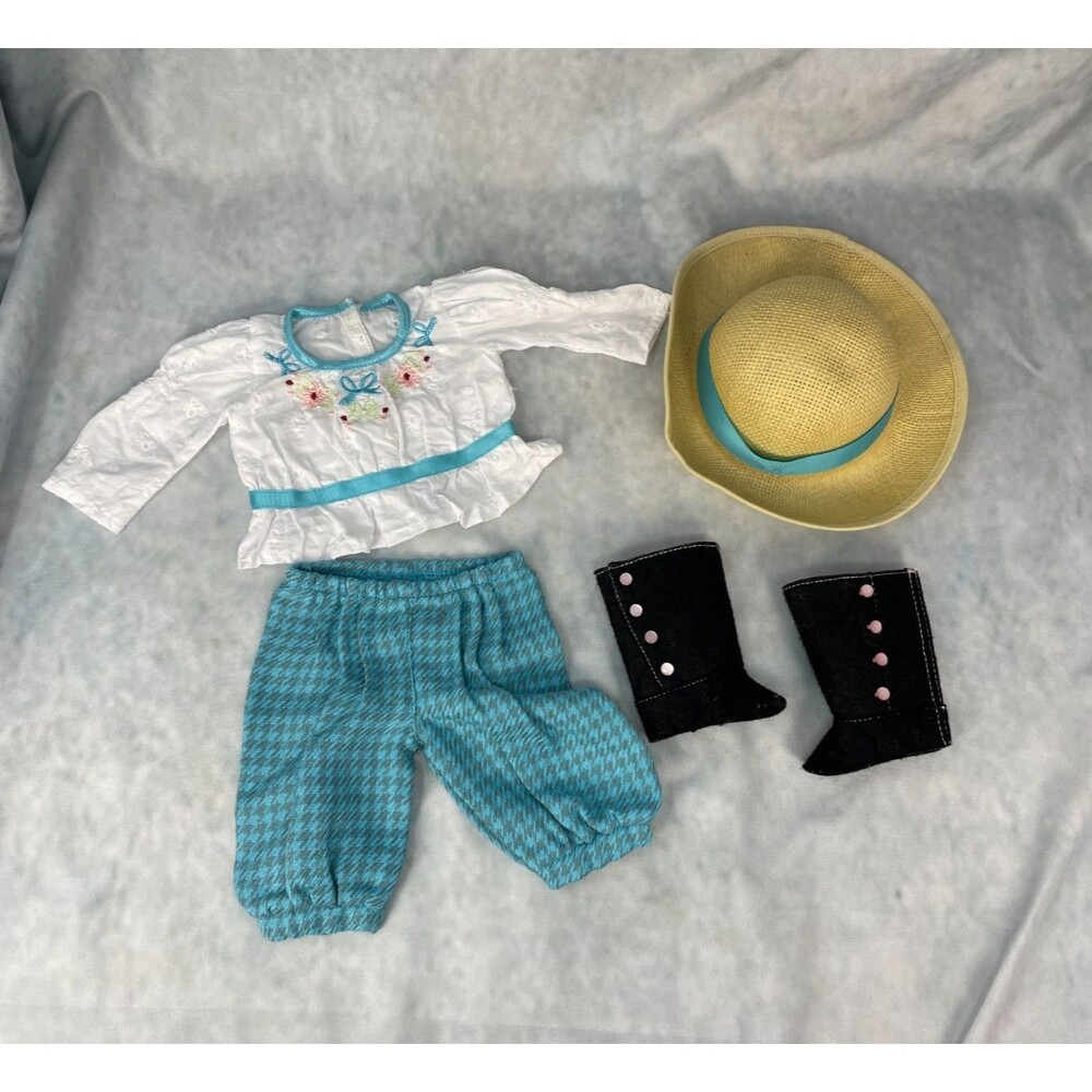 American Girl Doll Samantha Bicycle Outfit BeForever shirt pants gaiters hat